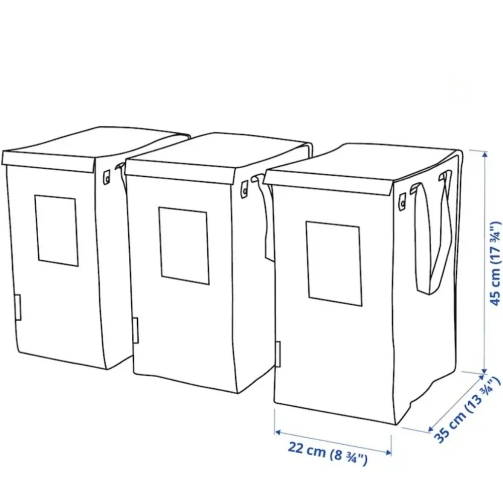 Ikea DIMPA Recycling bags 3 Pieces